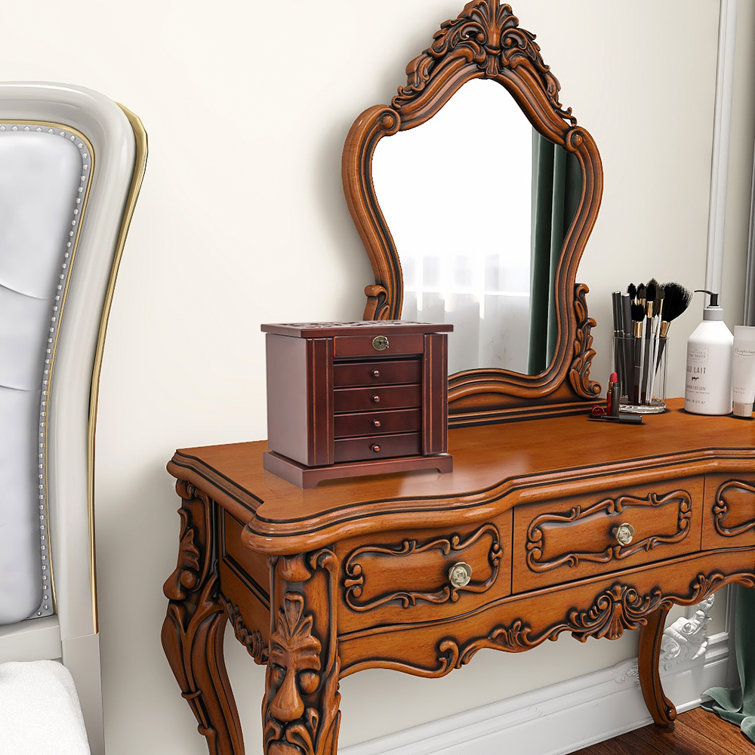 Astoria Grand Leedy 12'' Wide Jewelry Armoire with Mirror Wayfair